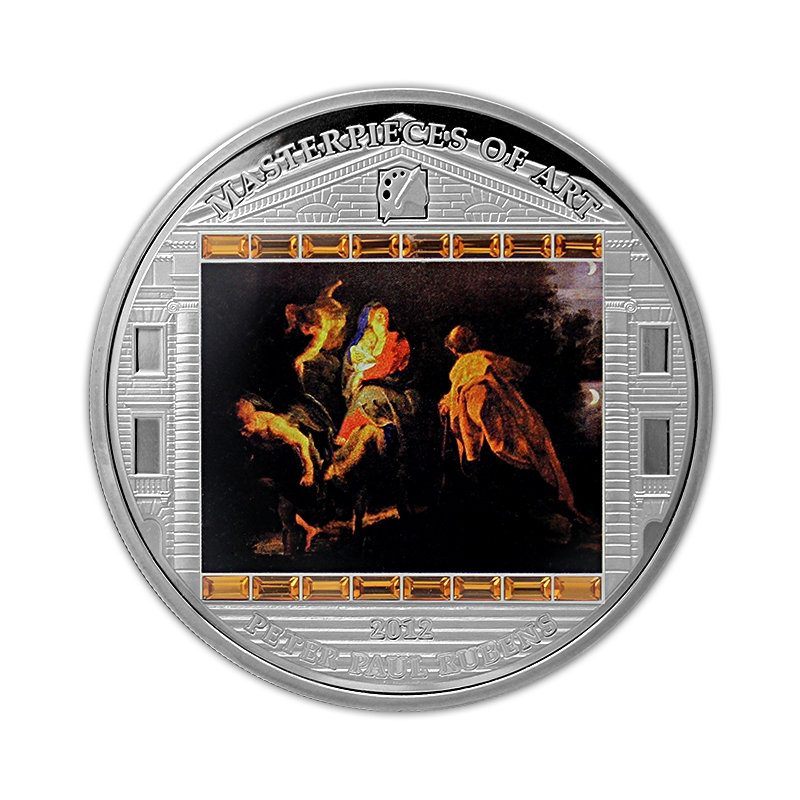 庫克群島2012年藝術傑作---“逃往埃及”彼得·保羅·魯本斯精鑄銀幣3盎司