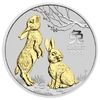 Australia 2023 Lunar Series III - Year Of The Rabbit 99.99% Gilded Silver Coin 1oz