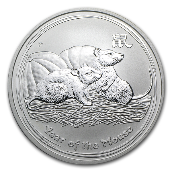 澳洲2008鼠年生肖銀幣1盎司