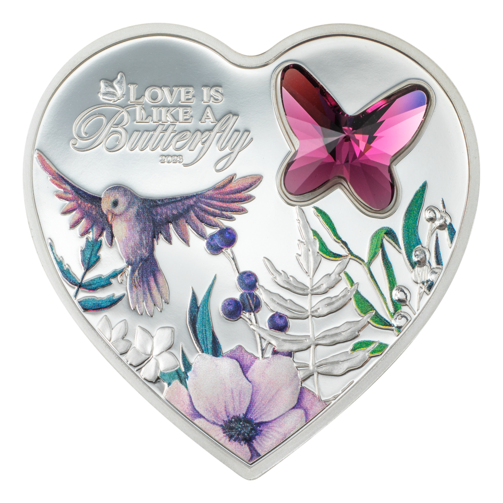 Cook Islands 2023 Brilliant Love - Butterfly 99.9% Proof Silver coin 20g