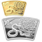 China-2013-Gold-Silver-Fan-Snake