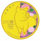 Macau-2019-Lunar-Pig-99.9%-Proof-Gold-Coin-1/4-oz