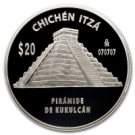 Mexico-Pirmide-de-kukulcan-Proof-Silver-5-oz