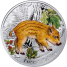 Niue-2014-Forest-Babies-Series---Wild-boar-Silver-Proof-Coin-0.6-oz