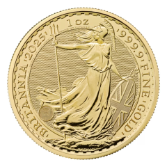 英國2025不列顛女神99.99%普制金幣1盎司 (0.831兩)	