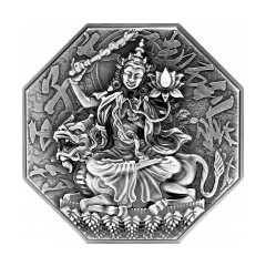 Chad-2021-Manjusri-99.9%-Antique-High-Relief-Silver-Coin-5oz