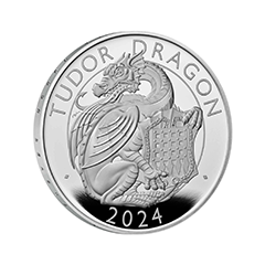 Great Britain 2024 The Royal Tudor Beasts – The Tudor Dragon 99.9% Proof Silver Coin 1oz