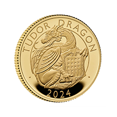 Great Britain 2024 The Royal Tudor Beasts – The Tudor Dragon 99.99% Proof Gold Coin 1/4oz