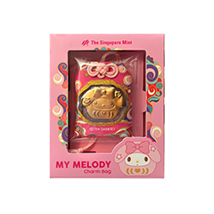 Singapore Sanrio My Melody Daruma 24K Gold Foil Charm Bag