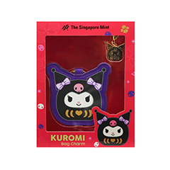 Singapore Sanrio Kuromi Daruma Bag Charm with 24K Gold Plate Charm