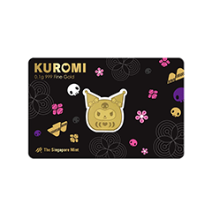 Singapore Sanrio Kuromi Daruma 99.9% Gold Bar 0.1g