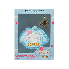 Singapore Sanrio Cinnamoroll Daruma Bag Charm with 24K Gold Plate Charm