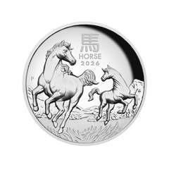 澳洲2026农历生肖系列 III - 马年 99.99%高浮雕精铸银币1盎司