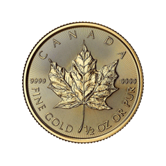 Canada 2026 Maple Leaf  99.99% Bullion Gold Coin 1/2oz  (0.4155 Tael)