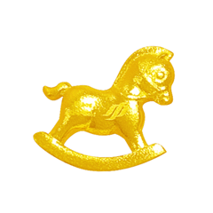 Singapore Gram Gold Collection - Rocking Horse 99.9% Gold Ingot 1g