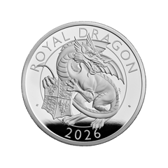 英國2026都鐸王室神獸系列 - 皇家巨龍99.9% 精鑄銀幣2盎司