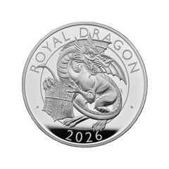 英國2026都鐸王室神獸系列 - 皇家巨龍99.9% 精鑄銀幣5盎司