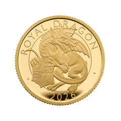 Great Britain 2026 The Royal Tudor Beasts - The Royal Dragon 99.99% Proof Gold Coin 1/4oz