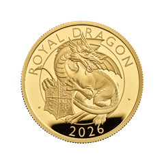 英國2026都鐸王室神獸系列 - 皇家巨龍99.99% 精鑄金幣2盎司