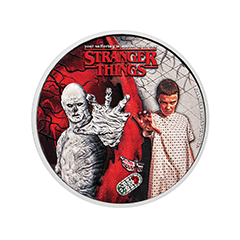 Tuvalu 2026 Stranger Things: Eleven and Vecna 99.99% Coloured Silver Coin 1/2oz