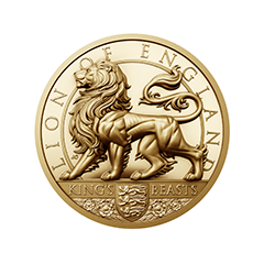 Alderney 2026 King’s Beast Series Lion of England 99.99% Ultra High Relief Proof Gold Coin 5oz