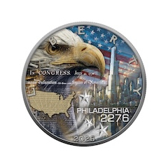 United States 2026 American Eagle for American Independence - Future 99.9% Coloured Antiqued Silver Coin 1oz 