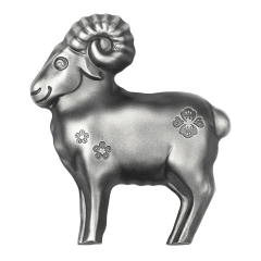 Mongolia 2027 Lunar Year Collection – Fluffy Silver Sheep 99.99% Antiqued Shaped Silver Coin 1oz
