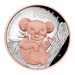 Australia 2026 Koala 99.99% High Relief Gilded Proof Silver Coin 5oz 