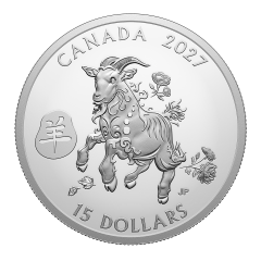 Canada 2027 Lunar Year of the Goat 99.99% Proof Silver Coin 1oz 