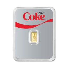 PAMP USA Diet Coke 99.99% Proof-like Gold Bar 1g (0.0267 Tael)