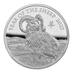 Great Britain 2027 Lunar Year of The Sheep 99.9% Proof Silver Coin 1oz