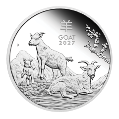 Australia 2027 Lunar Series III - Year of the Goat 99.99% Proof Silver Coin 1/2oz