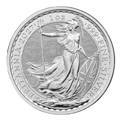 Great Britain 2027 Britannia 99.9% Bullion Silver Coin 1oz