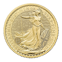 Great Britain 2027 Britannia 99.99% Bullion Gold Coin 1/4oz