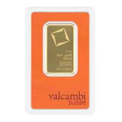 Valcambi 99.99% Minted Gold Bar 1oz (0.831 Tael)