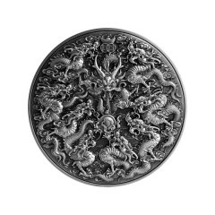 Tokelau-2022-Nine-Sons-of-The-Dragon-King-99.9%-Ultra-High-Relief-Antiqued-Silver-Coin-5oz