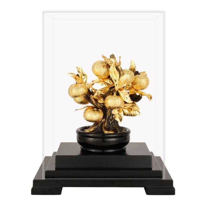 Singapore Tree of Auspicious Blessings 24K Gold-Plated Figurine