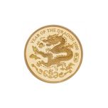 British-Royal-Mint-2000-Hong-Kong-Millennium-Year-Of--The-Dragon-91.6%-Gold-Proof-Medal-15.98克