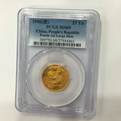 China-1996-Large-Date-Gold-Panda-1/4-oz-coin-MS-69-NGC