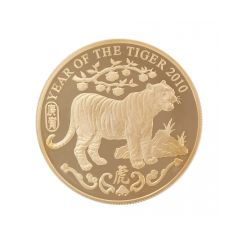 British-Royal-Mint-2010-Hong-Kong-Year-Of-The-Tiger-91.6%-Gold-Proof-Medal-39.94g