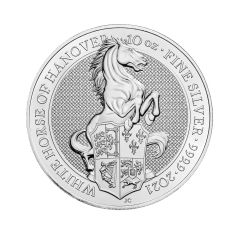 Great-Britain--2021-Britain-Queen's-Beasts---The--White-Horse-of-Hanover---99.99%-Silver-Coin-BU-10oz