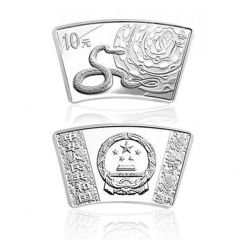 China-2013-Year-of-Snake-99.9%-Fan-shape-Proof-Silver-Coin-1oz
