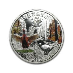 Cook-Islands-2014-World-of-Hunting---Pheasant-Proof-Silver-Coin-1/2-oz
