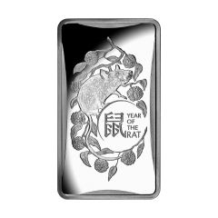 Australia-2020-Lunar-Year-Of-The-Rat--99.9%-Silver-Ingot-Frostef-Uncirculated-Coin-1/2oz