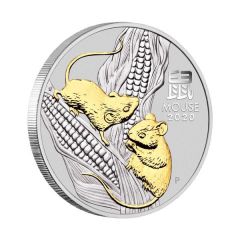Australia-2020-Lunar-Series-III-Year-Of-The-Mouse-99.99%-BU-Silver-Gilded-Coin-1oz