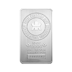 加拿大皇家鑄幣廠壓印銀塊10盎司 (8.31兩) (非全新)