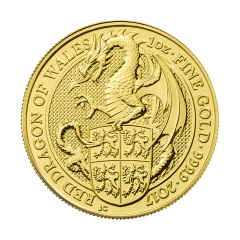 Great-Britain--2017-Britain-Queen's-Beasts---The--Red-Dragon-of-Wales-99.99%-Gold-Coin-BU-1oz