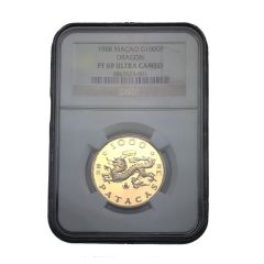 Macau-1988-Dragon-Gold-Coin-1/2-oz-PF-69-NGC