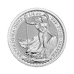 英國2021大不列顛女神99.9%普制銀幣1/4盎司 (0.831兩)