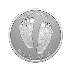 加拿大2023初生嬰兒腳印99.99%精鑄銀幣1/2盎司